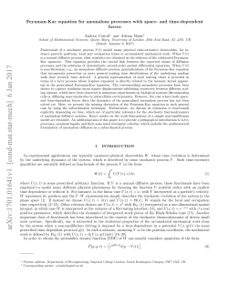 Feynman-Kac equation for anomalous processes with space