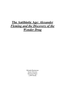 The Antibiotic Age: Alexander Fleming and the Discovery of the