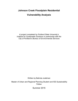 JC Lents Floodplain Residential Vulnerability