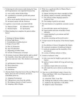 1. Technological achievements made during the Tang