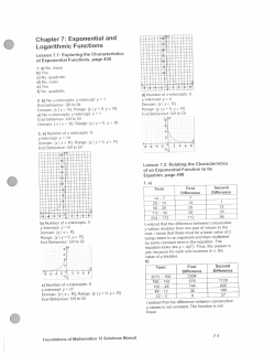 Chapter 7: Exponential and Logarithmic Fynctions I 5 5 .TP