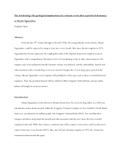 The Awakening: The geological implications of a volcanic event after