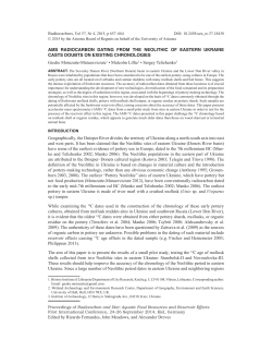 AMS RADIOCARBON DATING FROM THE NEOLITHIC OF