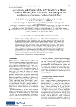 Morphology and structure of the 1999 lava flows at Mount Cameroon
