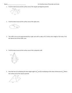 12.3 Surface Area of Pyramids and Cones 1. Find