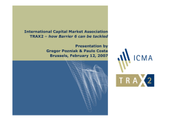 Giovannini Barrier 6 - International Capital Market Association