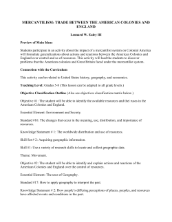 mercantilism - Illinois Geographic Alliance