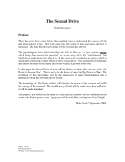 The Sexual Drive - returning