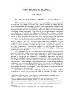 From Poland to Shanghai