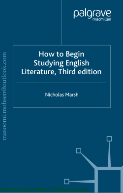How to Begin Studying English Literature, Third edition