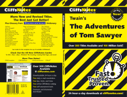 Cliffs Notes: Twain`s The Adventures of Tom Sawyer