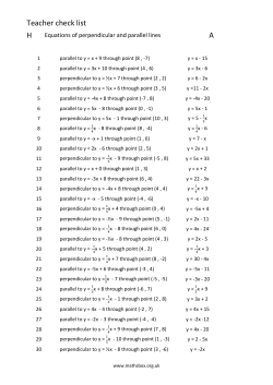 Teacher check list A