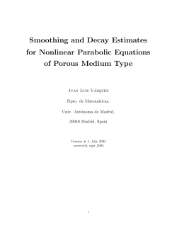 Smoothing and Decay Estimates for Nonlinear Parabolic Equations
