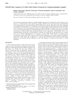 MALDI Mass Analysis of 11 kDa Gold Clusters Protected by
