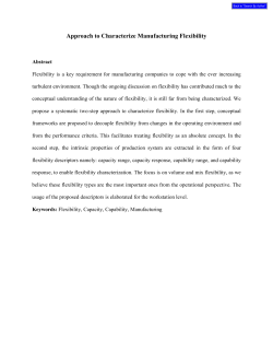 Approach to characterize manufacturing flexibility