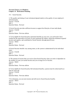 19. Retirement Planning