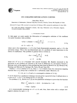 ON S-SHAPED BIFURCATION CURVES