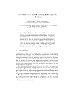 Thesaurus-based search in large heterogeneous
