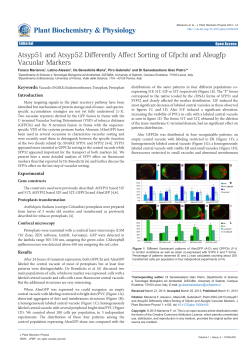 Atsyp51 and Atsyp52 Differently Affect Sorting of - e
