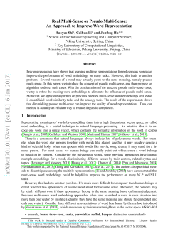 Real Multi-Sense or Pseudo Multi-Sense: An Approach to Improve