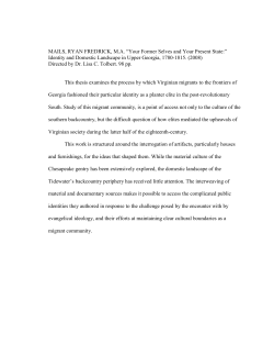 Identity and Domestic Landscape in Upper Georgia