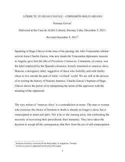 ATRIBUTE TO HUGO CHAVEZ&mdash;CIMMAR&Oacute;N BOLIVARIANO