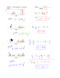 Math 8 Ch 6.3 notes key