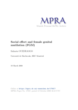 Social effect and female genital mutilation (FGM)