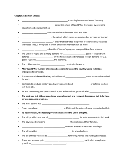 Chapter 26 Section 1 Notes: &bull; &ndash; sending home members of the army