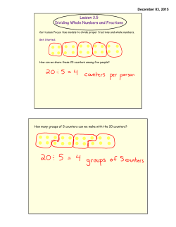 Lesson 3.5 Dividing Whole Numbers and Fractions