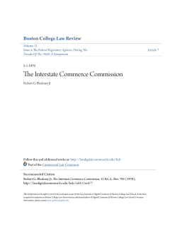 The Interstate Commerce Commission