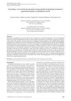 E-Learning &ndash; A new tool for the education of young scientists in the