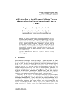 Multiculturalism in South Korea and Differing Views on Adaptation