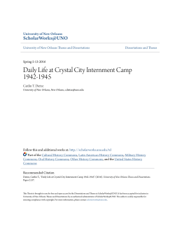 Daily Life at Crystal City Internment Camp 1942-1945