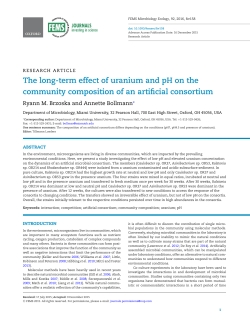 The long-term effect of uranium and pH on the community
