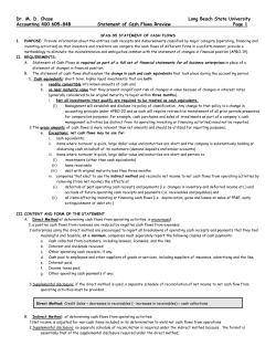 Statement of Cash Flows Review - California State University, Long