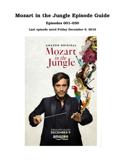 Mozart in the Jungle Episode Guide