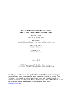 How Can We Instill Productive Mindsets