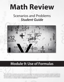 Scenarios and Problems Student Guide Scenarios and Problems