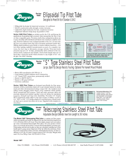 Dwyer Instruments Dwyer 160S-72 S-Type Pitot Tube Velometer, 72