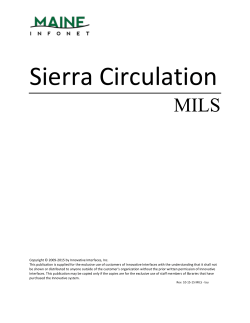 Circulation Manual