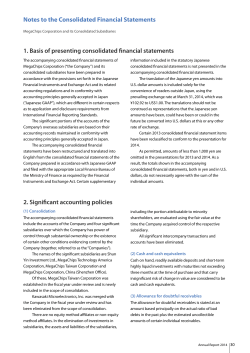 1. Basis of presenting consolidated financial statements 2