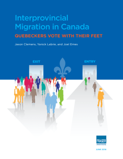 Interprovincial Migration in Canada: Quebeckers