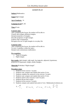 CLIL MultiKey lesson plan