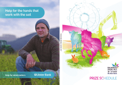 Prize Schedule - Balmoral Show