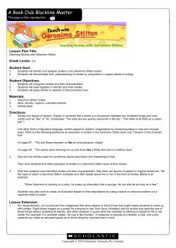 Geronimo Stilton: Teaching Similes Lesson Plan