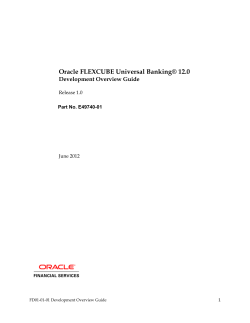 Oracle FLEXCUBE Universal Banking&reg; 12.0