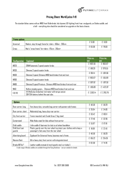 Pricing Sheet: WorkCycles Fr8