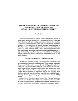 Political economy of urban poverty in the 21st century: How progress