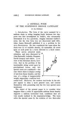 A GENERAL FORM OF THE SUSPENSION BRIDGE CATENARY